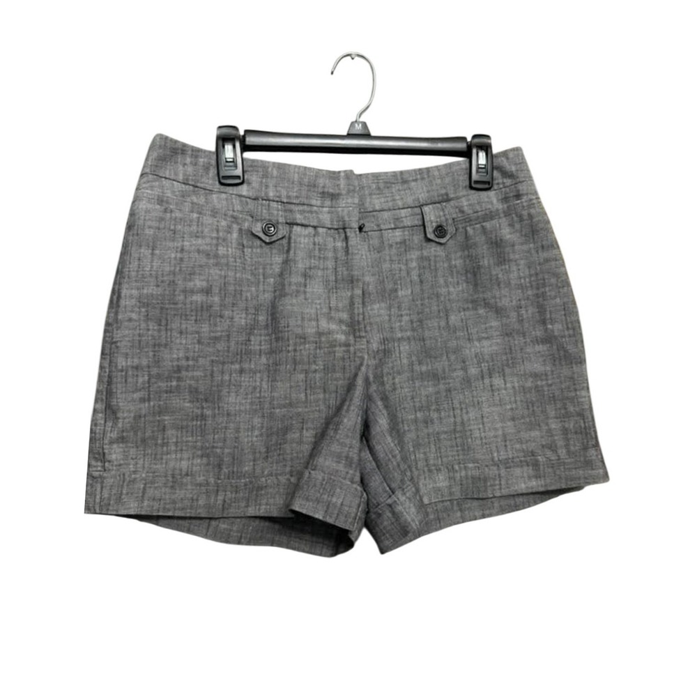 Courtenay Womens Grey Textured Dress Shorts‎ Cotton Blend Size 12 RN 97815